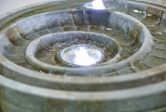 Fossil Stone Water Feature Lights