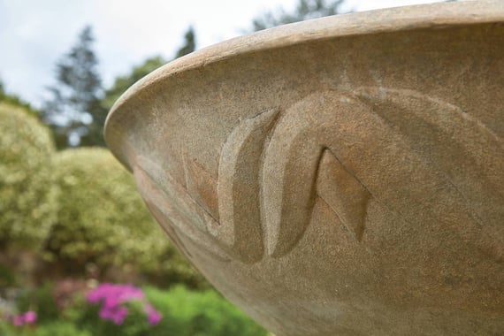RHS Hyde Stone Water Feature Bowl Detail
