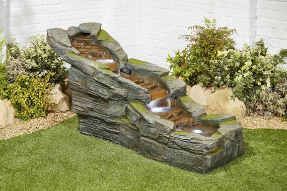 Simmering Falls Stone Garden Water Feature