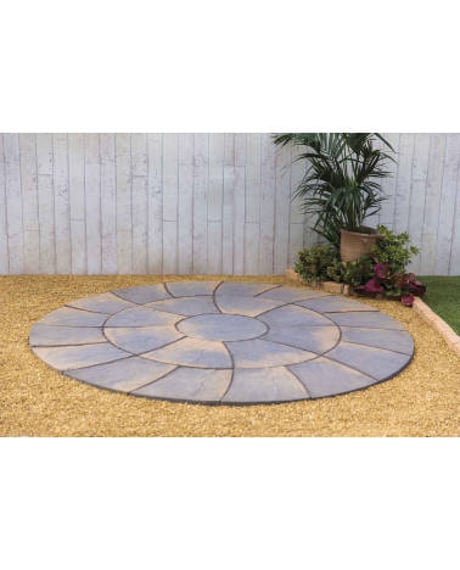 Abbey 2.4m Twist Circle Patio Kit Antique