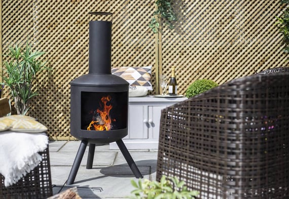 Barola Steel Patio Chimenea