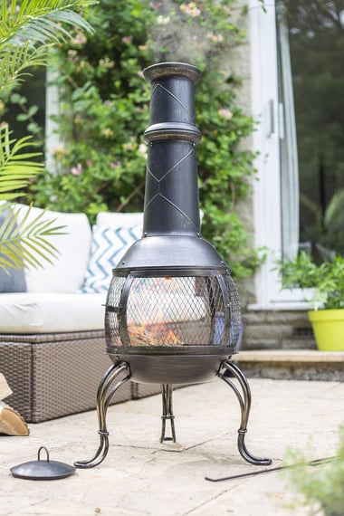 Large Leon Steel Garden Chimenea
