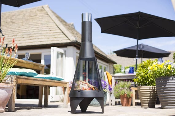 Medium Colarado Mesh Steel Garden Chimenea