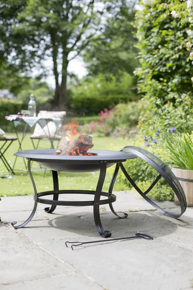 Boston Steel Firebowl with Lid