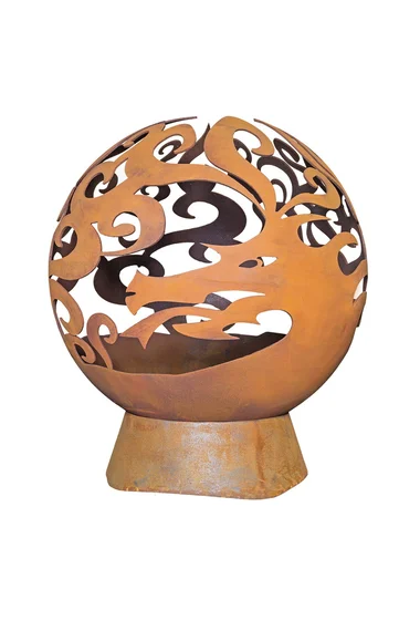 Dragon Steel Fire Globe