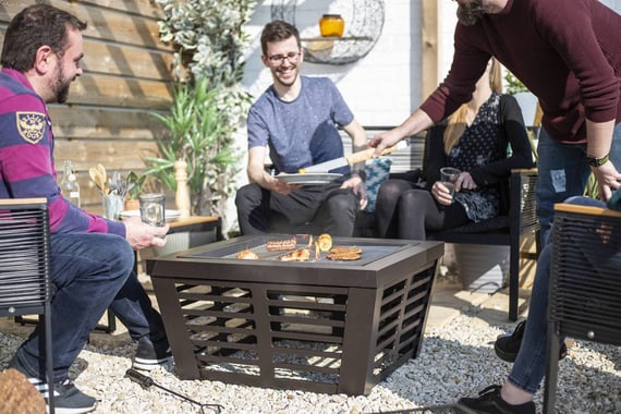 Elda Steel BBQ Firepit with Grill