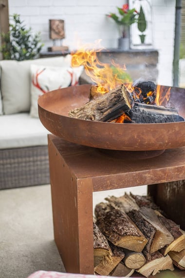 Large Kuda Steel Firepit Woodburner