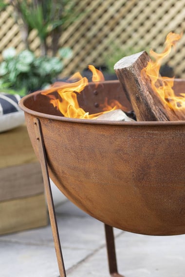 Medium Tamba Oxidised Steel Firebowl