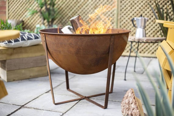Medium Tamba Oxidised Steel Firepit