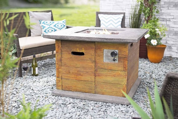 Sarasota Timber and Stone Gas Patio Firepit