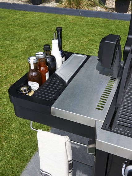 Norfolk Grills Infinity 4 Burner Gas Barbecue Condiment Storage