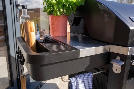 Norfolk Grills Infinity 5 Burner Gas Barbecue Condiment Shelf