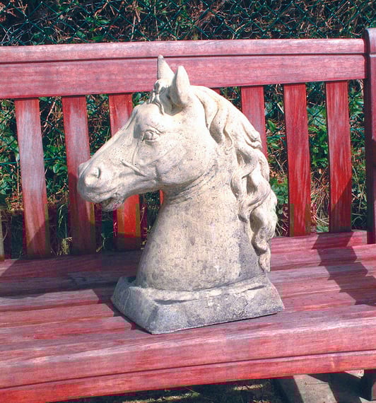 Horses Head Stone Statue Original Product Photo