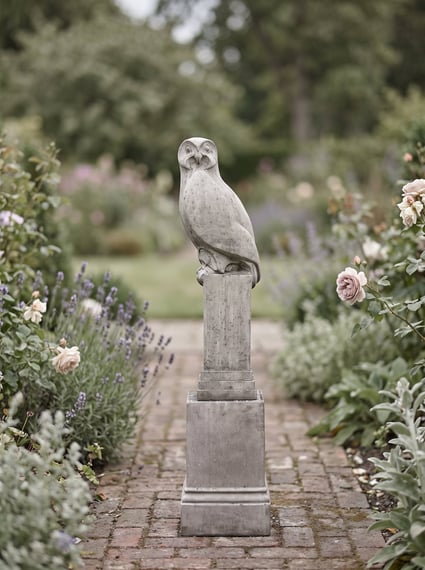 Stone Owl Statue