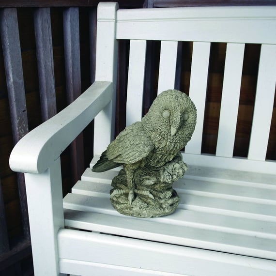 Tawny Owl Statue in cast stone