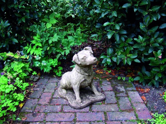 Terrier Garden Statue in Cotswold Stone