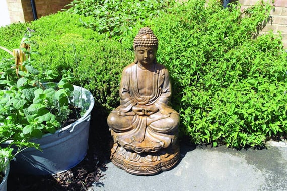 Lotus Buddha in Burnt Umber