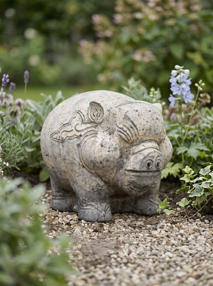 Thai Pig Stone Statue