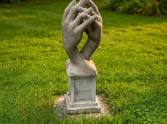 Entwined Hands Garden Statue