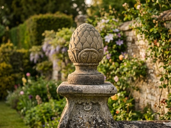 Fir Cone Stone Garden Finial