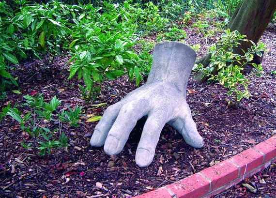 Giant Right Hand Garden Statue Lying Down
