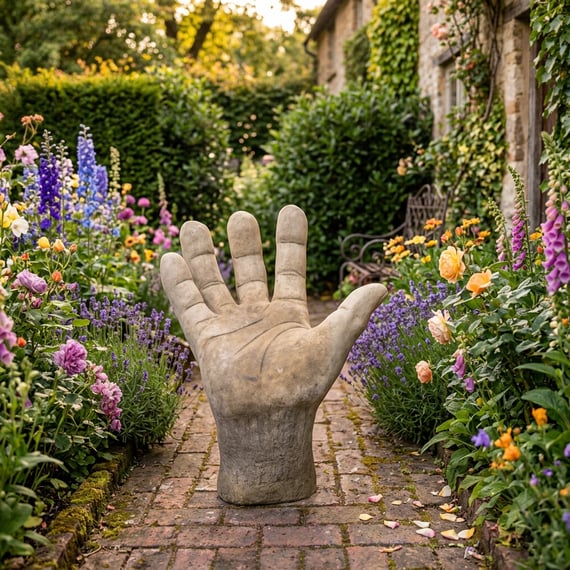 Giant Right Hand Garden Statue