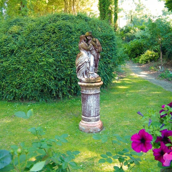 Large Stone Doric Garden Pedestal