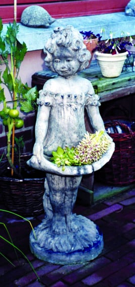 Alice Planter Garden Statue in cast stone