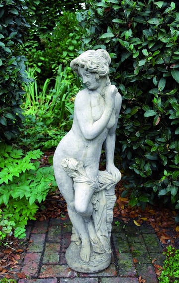 Grecian Girl Garden Statue in Aged Cotswold Stone