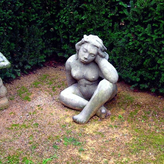 Seated Gaia Stone Statue