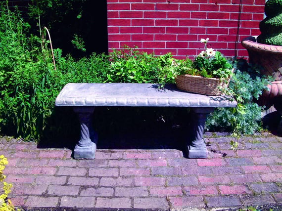 Straight Pattern Stone Garden Bench - Original Photo