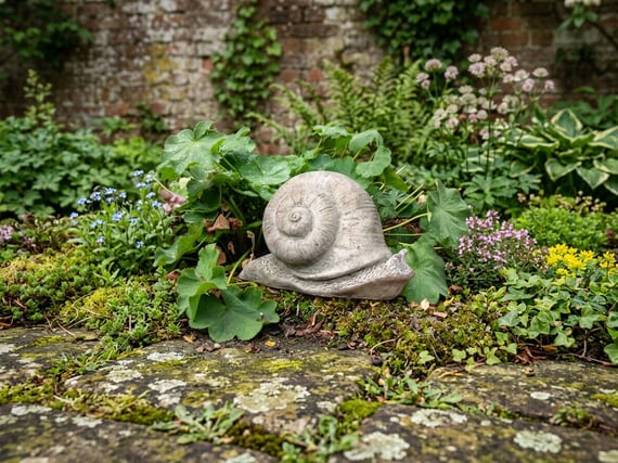 Snail Stone Garden Statue