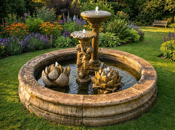 Stone Garden Pool Surround