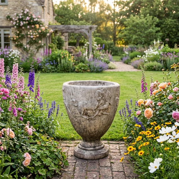 Centaur Stone Garden Vase