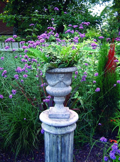 Vienna Classical Scroll Stone Garden Vase Original Photo