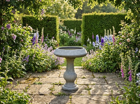 Victorian Stone Birdbath