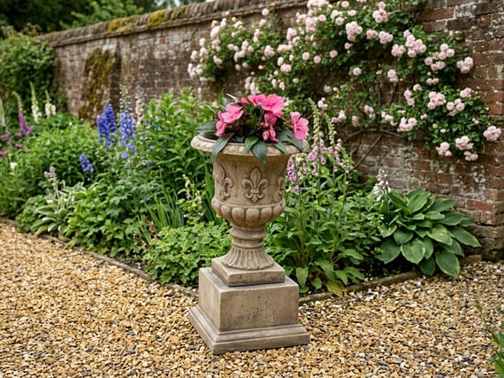 Vienna Fleur Stone Garden Vase