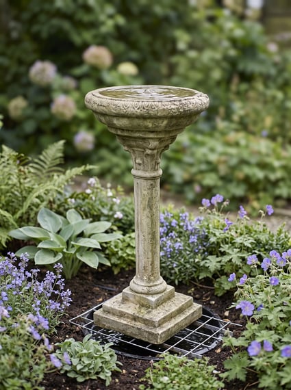 Slim Stone Birdbath