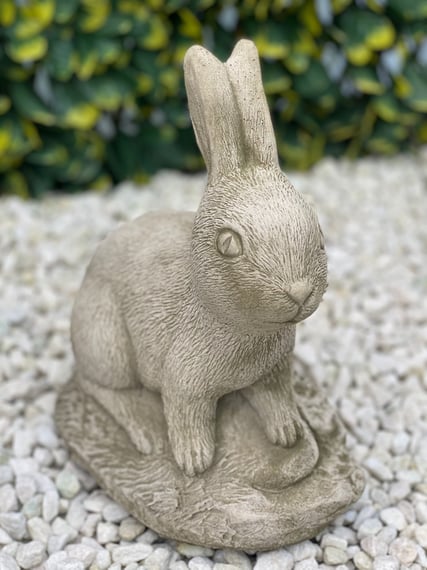 Cheeky Rabbit Garden Ornament in Stone