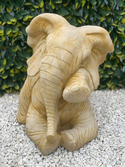 Ellie The Elephant Stone Garden Ornament in Sandstone - original product photo