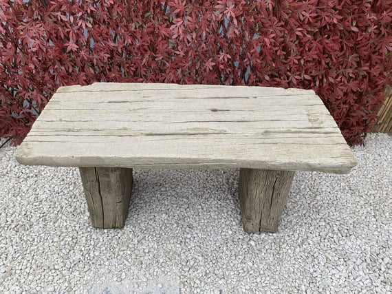 Sleeper Stone Garden Bench in Stone - original product photo