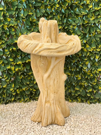 Blue Tit Birdbath in Sand Stone - Original Product Photo
