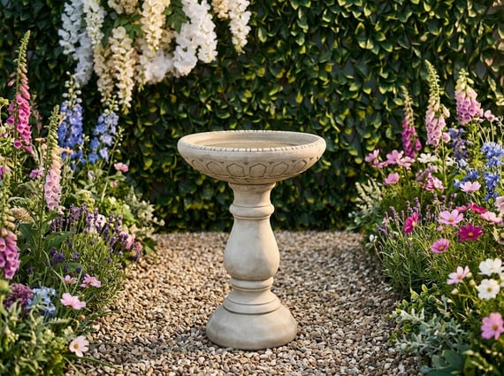 Large Edwardian Birdbath in Stone
