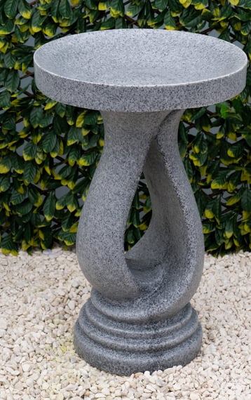Looping Stone Birdbath in Grey - original product photo