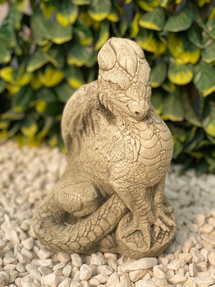 Proud Hatchling Dragon Stone Garden Ornament original view