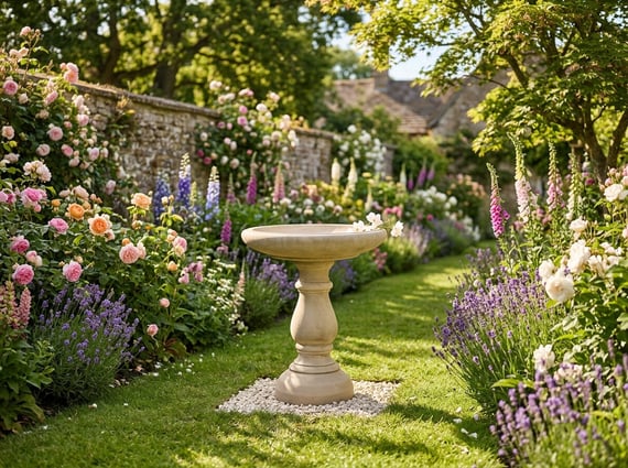 Vintage Birdbath in Stone