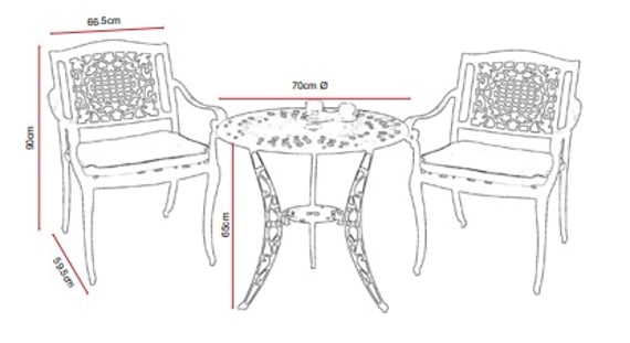 Lichfield Ballykeel 2 Seat Companion Set Dimensions