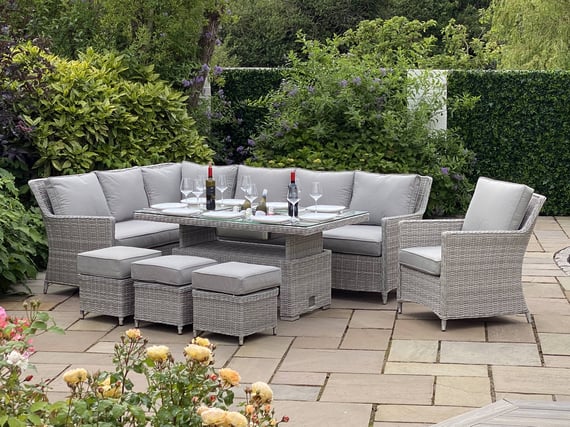 Lichfield Rapello Large Casual Dining Set with Adjustable Table