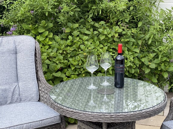 Lichfield Campania Bistro Set Glass Top