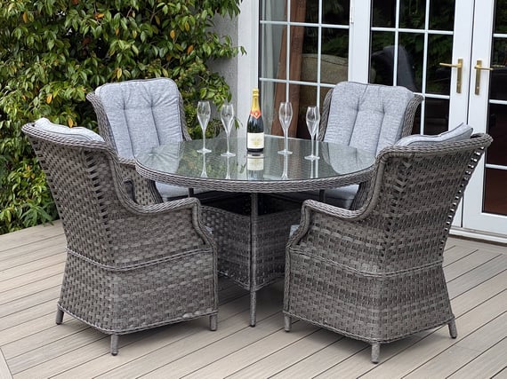 Lichfield Campania 4 Seat Rattan Dining Set